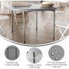 Flash Furniture Kathryn 4′ Round Plastic Folding Event Table for Parties and Trade Shows, Portable Indoor/Outdoor Event Banquet Table, Granite Dark Gray(Grey)
