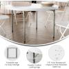 Flash Furniture Kathryn 4′ Round Plastic Folding Event Table for Parties and Trade Shows, Portable Indoor/Outdoor Event Banquet Table, Granite Dark Gray(Granite White)