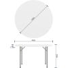 Flash Furniture Kathryn 4′ Round Plastic Folding Event Table for Parties and Trade Shows, Portable Indoor/Outdoor Event Banquet Table, Granite Dark Gray(Granite White)