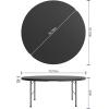 Flash Furniture Kathryn 5.89-Foot Round Bi-Fold Granite Black Plastic Banquet and Event Folding Table with Carrying Handle(Granite Black)