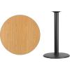 Flash Furniture Stiles 36” Round Natural Laminate Table Top with 24” Round Bar Height Table Base(Natural)