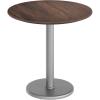 Flash Furniture Acadia 31.25″ Round Indoor Outdoor White Faux Marble Tabletop with 18″ Round Silver Base, Scratch, Heat & UV Resistant, Seamless TopGuard Top and Edge(Dark Brown/Silver Base)