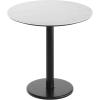 Flash Furniture Acadia 31.25″ Round Indoor White Faux Marble Tabletop with 18″ Round Black Table Height Base, Seamless TopGuard HPL Top and Edge(White Faux Marble/Black Base)