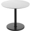 Flash Furniture Acadia 36″ Round Indoor Gray Faux Concrete Tabletop with 24″ Round Black Table Height Base, Seamless TopGuard HPL Top and Edge(White Faux Marble/Black Base)