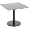 Flash Furniture Acadia 36″ Square Indoor Dark Brown Tabletop with 24″ Round Black Table Height Base, Seamless TopGuard HPL Top and Edge(Gray Faux Concrete/Black Base)