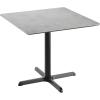 Flash Furniture Acadia 36″ Square Indoor Outdoor Dark Brown Tabletop with 30″ x 30″ Silver X Base, Scratch, Heat & UV Resistant, Seamless TopGuard HPL Top and Edge(Gray Faux Concrete/Black Base)