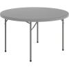 Flash Furniture Kathryn 4′ Round Plastic Folding Event Table for Parties and Trade Shows, Portable Indoor/Outdoor Event Banquet Table, Granite Dark Gray(Grey)