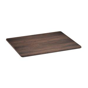 Flash Furniture Acadia 24″ x 30″ Dark Brown Tabletop, TopGuard HPL Seamless Edge, Scratch & Stain Resistant, All-Weather Durability, Commercial Grade(Dark Brown)
