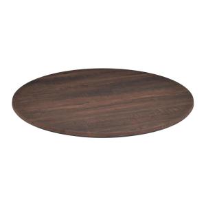 Flash Furniture Acadia 31.5″ Round Dark Brown Tabletop, TopGuard HPL Seamless Edge, Scratch & Stain Resistant, All-Weather Durability, Commercial Grade(Dark Brown)