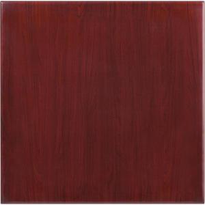 Flash Furniture Glenbrook 30” Square High-Gloss Mahogany Resin Table Top with 2” Thick Drop-Lip