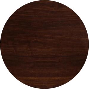 Flash Furniture Glenbrook 48” Round High-Gloss Walnut Resin Table Top with 2” Thick Drop-Lip(Walnut)