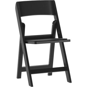 Flash Furniture Hercules Tucker Commercial White Resin Folding Chair – Lightweight, Vinyl Padded Removable Seat, Indoor Outdoor Use, Event & Wedding Ready, Set of 4(Black)