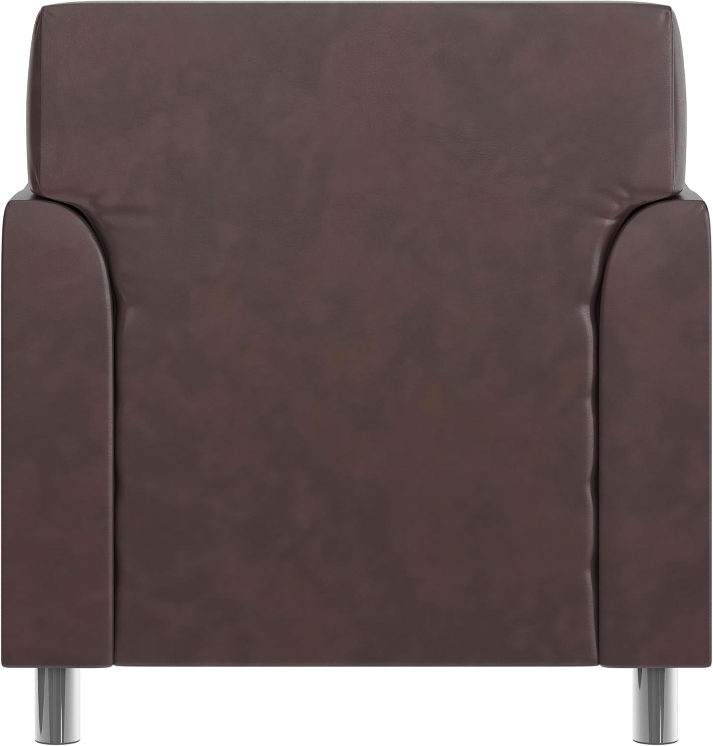 image:imageFlash Furniture HERCULES Diplomat Series Cognac LeatherSoft ChairBrownChrome Legs