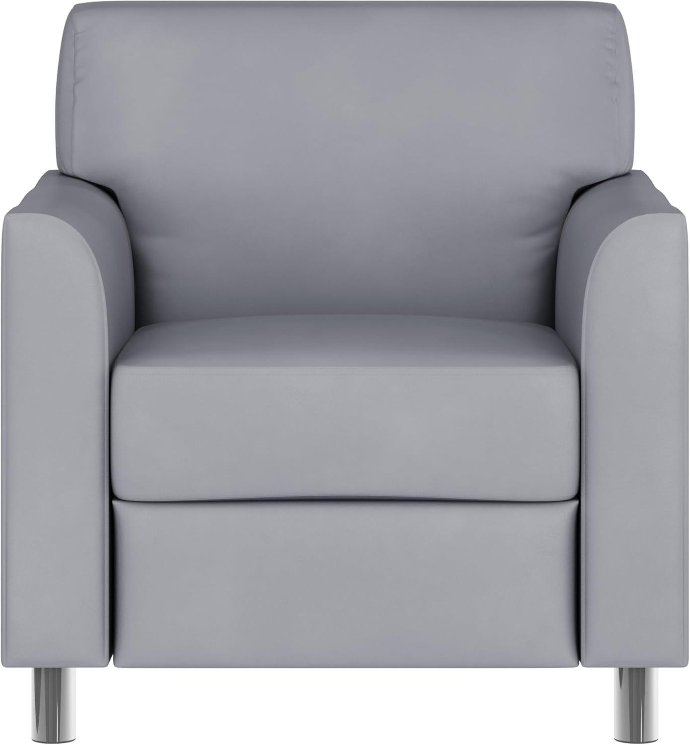 image:imageFlash Furniture HERCULES Diplomat Series Cognac LeatherSoft ChairGrayChrome Legs
