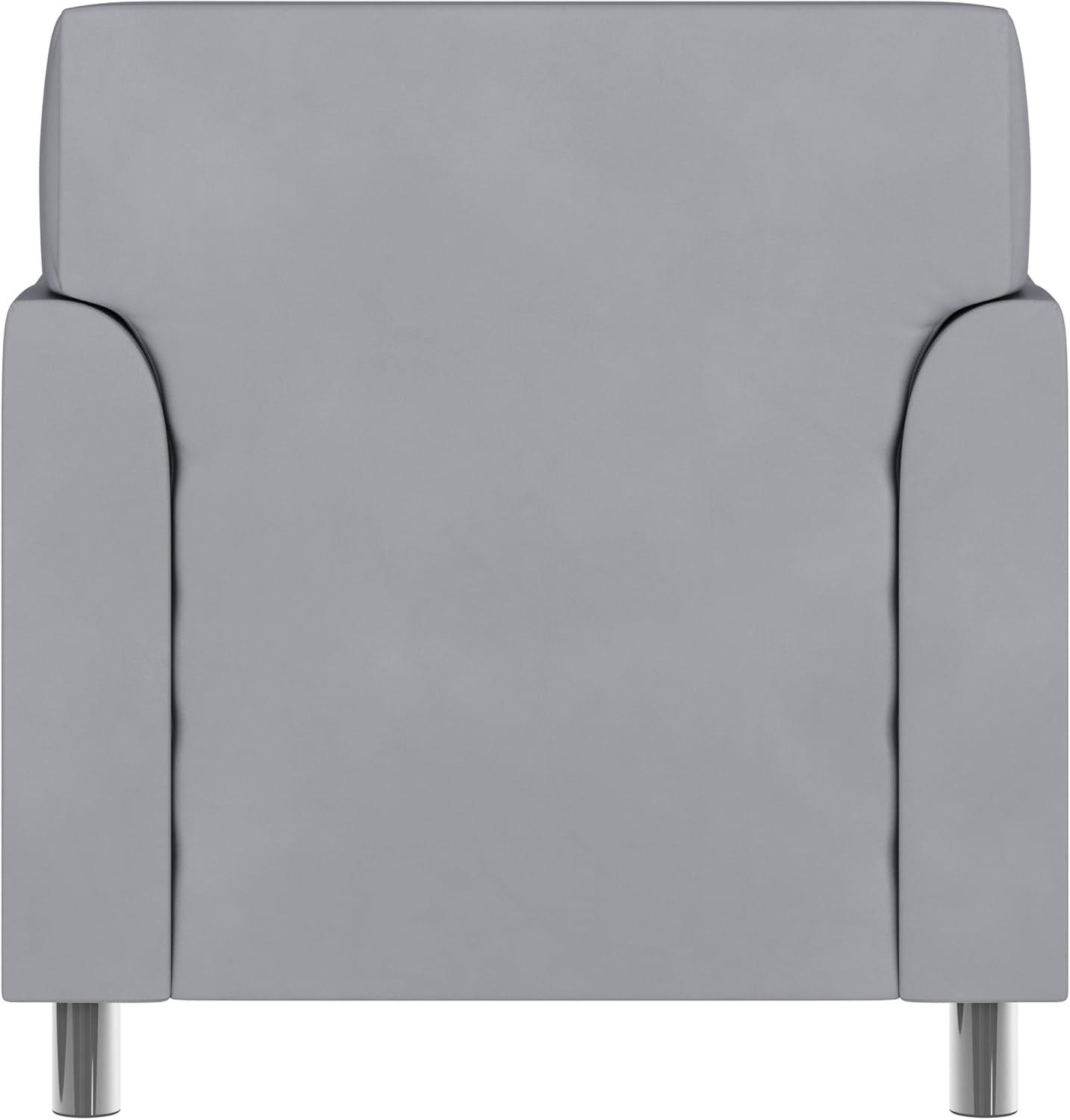 image:imageFlash Furniture HERCULES Diplomat Series Cognac LeatherSoft ChairGrayChrome Legs
