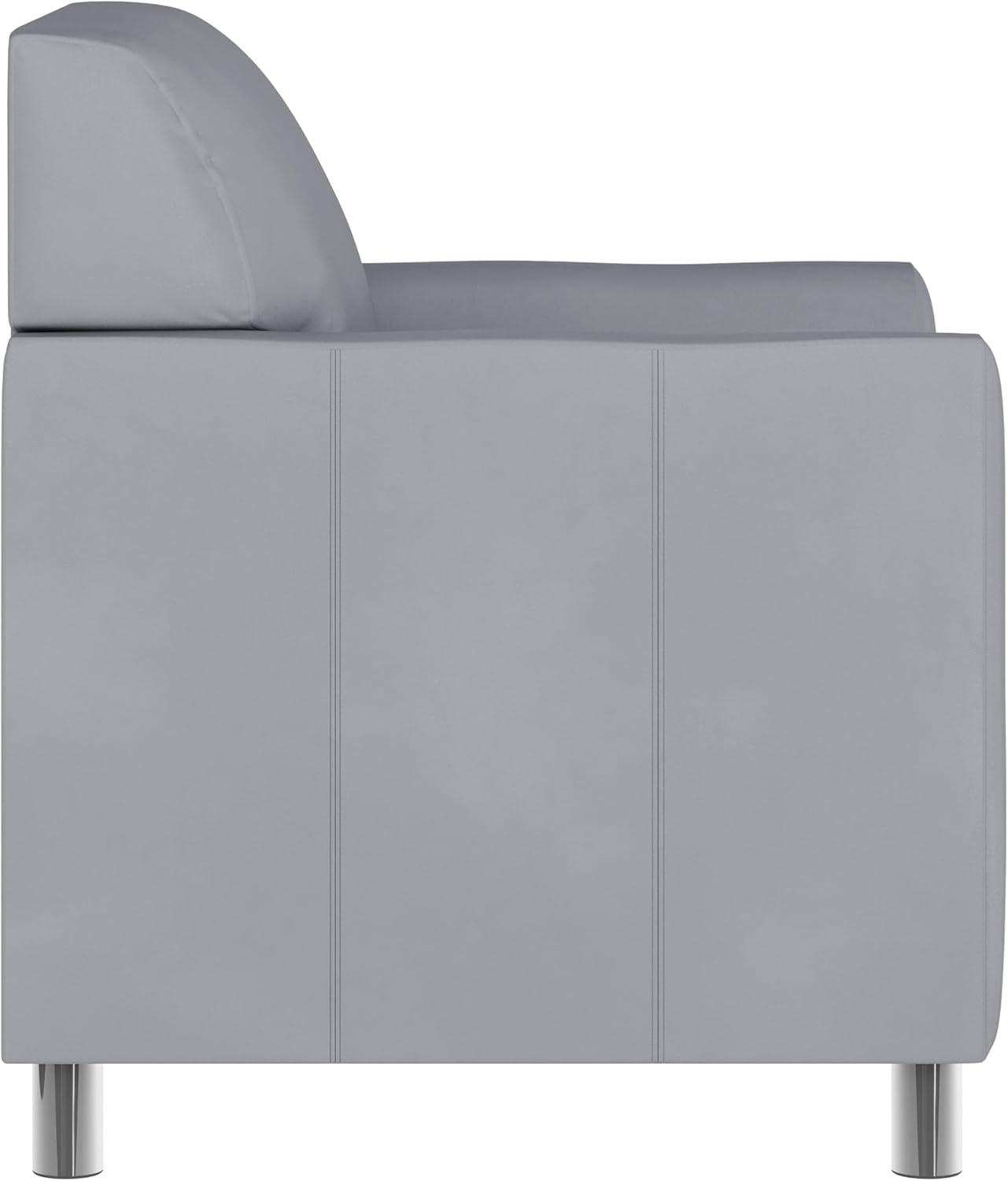 image:imageFlash Furniture HERCULES Diplomat Series Cognac LeatherSoft ChairGrayChrome Legs