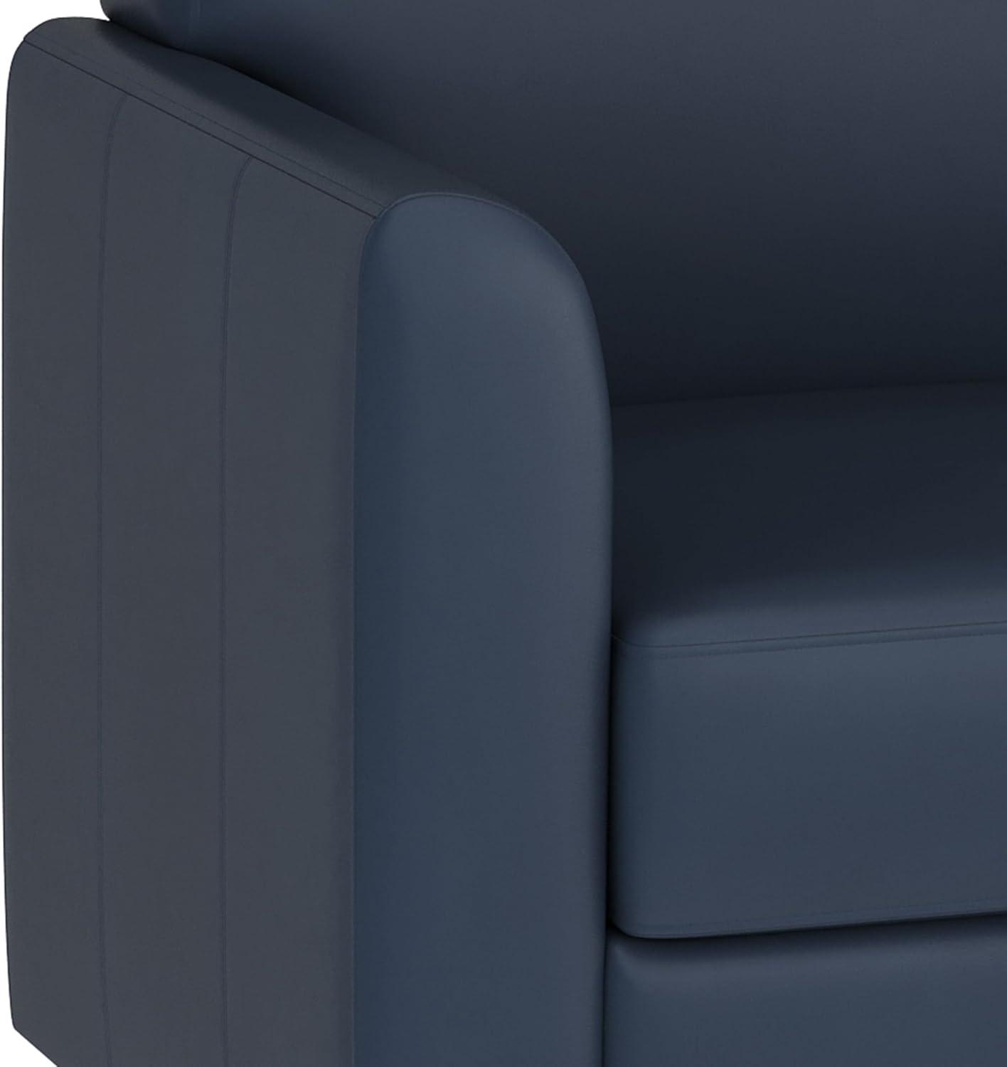 image:imageFlash Furniture HERCULES Diplomat Series Cognac LeatherSoft ChairNavyChrome Legs