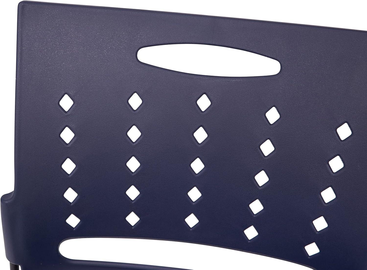 image:imageFlash Furniture HERCULES Series 881 lb Capacity Navy Sled Base Stack Chairs with AirVent Back Set of 5Navy