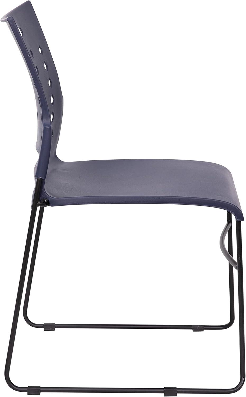 image:imageFlash Furniture HERCULES Series 881 lb Capacity Navy Sled Base Stack Chairs with AirVent Back Set of 5Navy