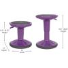 Flash Furniture Carter Adjustable Height Kids Active Stool – Flexible Purple Stool for Classroom and Home – Non-Skid Bottom – Rubberized Seat – 14″ – 18″ Seat Height