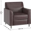 Flash Furniture HERCULES Diplomat Series Cognac LeatherSoft Chair(Brown/Chrome Legs)