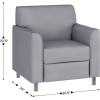 Flash Furniture HERCULES Diplomat Series Cognac LeatherSoft Chair(Gray/Chrome Legs)
