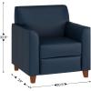 Flash Furniture HERCULES Diplomat Series Cognac LeatherSoft Chair(Navy)