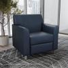 Flash Furniture HERCULES Diplomat Series Cognac LeatherSoft Chair(Navy/Chrome Legs)
