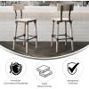 Flash Furniture Jackson Commercial Industrial Wood Dining Barstool, Solid Beechwood Frame, Support Bar with Footrest, Set of 2, Antique White(Antique White)