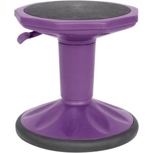 Flash Furniture Carter Adjustable Height Kids Active Stool – Flexible Purple Stool for Classroom and Home – Non-Skid Bottom – Rubberized Seat – 14″ – 18″ Seat Height