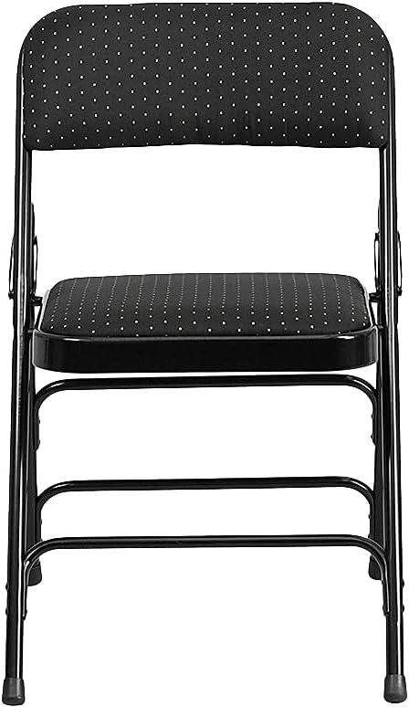 image:imageFlash Furniture 4 Pack HERCULES Series Curved Triple Braced amp Double Hinged Brown Patterned Fabric Metal Folding ChairBlack Patterned