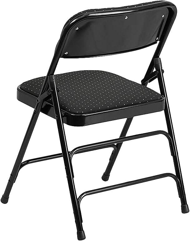 image:imageFlash Furniture 4 Pack HERCULES Series Curved Triple Braced amp Double Hinged Brown Patterned Fabric Metal Folding ChairBlack Patterned