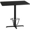 Flash Furniture 30×42 Natural Table-X-Base Chair(Black)