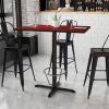 Flash Furniture 30×42 Natural Table-X-Base Chair(Mahogany)