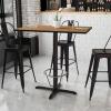 Flash Furniture 30×42 Natural Table-X-Base Chair(Walnut)