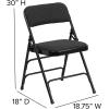 Flash Furniture 4 Pack HERCULES Series Curved Triple Braced & Double Hinged Brown Patterned Fabric Metal Folding Chair(Black Patterned)
