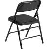 Flash Furniture 4 Pack HERCULES Series Curved Triple Braced & Double Hinged Brown Patterned Fabric Metal Folding Chair(Black Patterned)