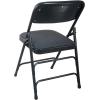 Flash Furniture Advantage Padded Metal Folding Chair 1 Seat, Black Fabric/Black Frame