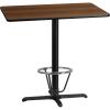 Flash Furniture 30×42 Natural Table-X-Base Chair(Walnut)