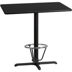 Flash Furniture 30×42 Natural Table-X-Base Chair(Black)