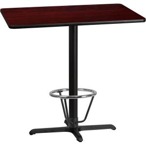 Flash Furniture 30×42 Natural Table-X-Base Chair(Mahogany)