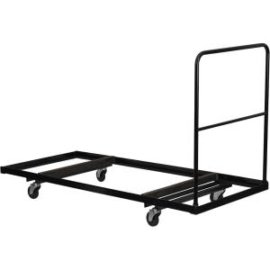 Flash Furniture Neena Black Folding Table Dolly for 30”W x 72”D Rectangular Folding Tables