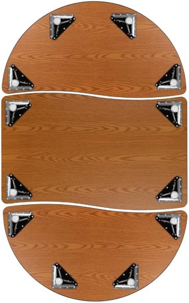 image:imageFlash Furniture 3 Piece 76 Oval Wave Collaborative Grey Thermal Laminate Activity Table Set Standard Height Adjustable LegsGrey