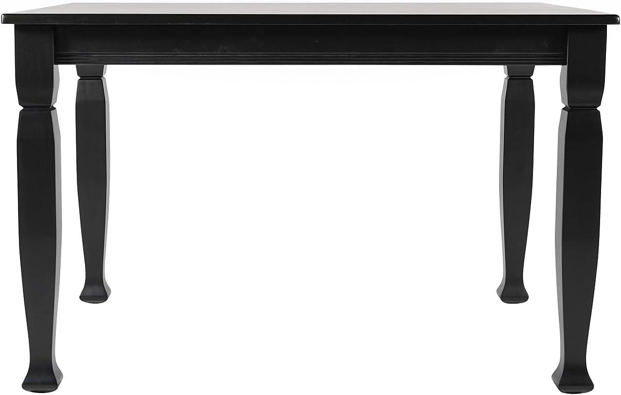 image:imageFlash Furniture Grace Solid Dining Turned Wooden Legs Commercial Grade Heavy Duty Rectangle Wood Table for 6 60 Walnut MatteBlack Matte
