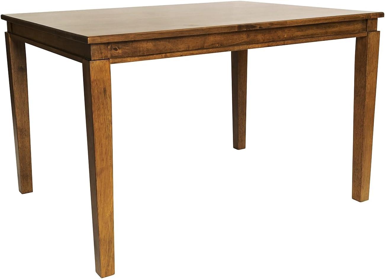 image:imageFlash Furniture Henry 47 Solid Wood Dining Table Commercial Grade Heavy Duty Rectangle Wood Table Water Resistant Finish Seating for 4 Black MatteBrown Matte
