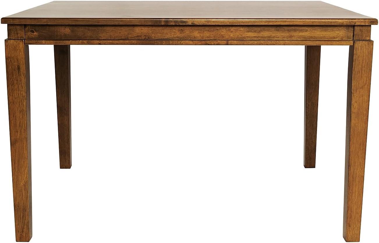 image:imageFlash Furniture Henry 47 Solid Wood Dining Table Commercial Grade Heavy Duty Rectangle Wood Table Water Resistant Finish Seating for 4 Black MatteBrown Matte