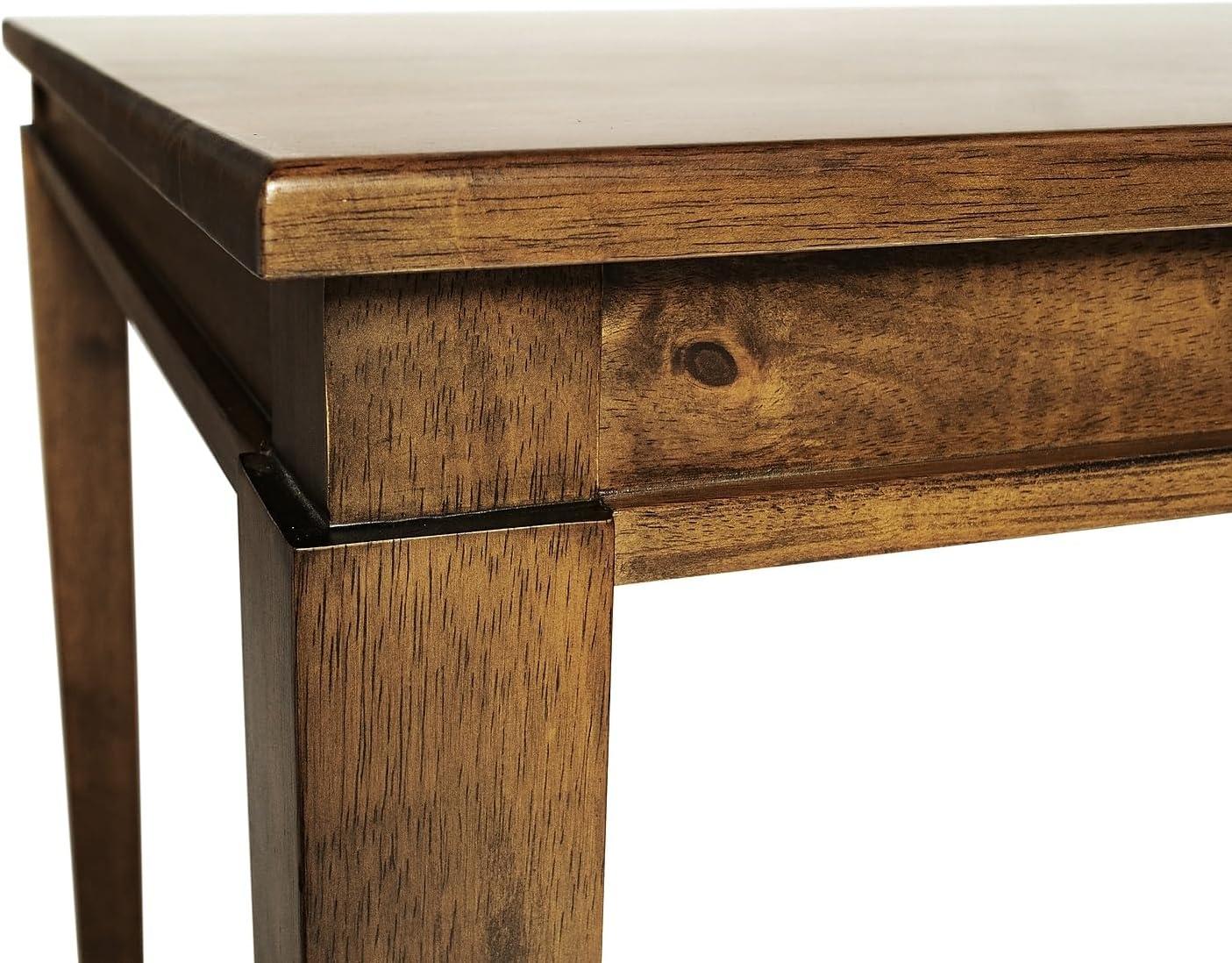 image:imageFlash Furniture Henry 47 Solid Wood Dining Table Commercial Grade Heavy Duty Rectangle Wood Table Water Resistant Finish Seating for 4 Black MatteBrown Matte
