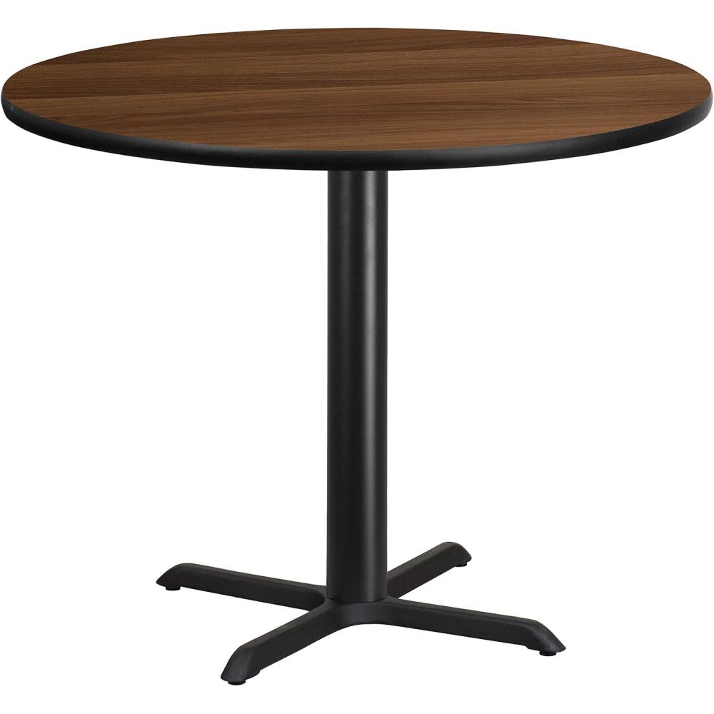 image:imageFlash Furniture 42 Round Black Laminate Table Top with 33 x 33 Table Height BaseWalnut