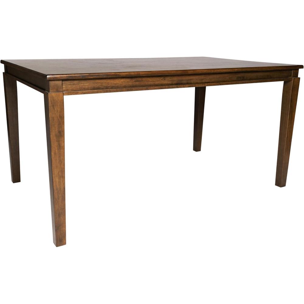 image:imageFlash Furniture Henry 47 Solid Wood Dining Table Commercial Grade Heavy Duty Rectangle Wood Table Water Resistant Finish Seating for 4 Black MatteBrown Matte