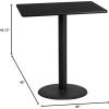 Flash Furniture 30” x 42” Rectangular Natural Laminate Table Top with 24” Round Bar Height Table Base(Black)